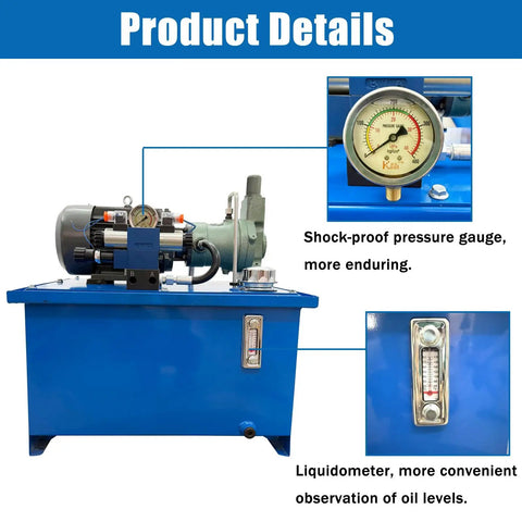 Heavy Duty Small Hydraulic Power Unit Featuring 220 Volt 3 Phase Variable Piston Pump And Spacious 80 Liter Tank Generating Rock Solid 30 Mpa Pressure For Hassle Free Shop Grind And No Nonsense Durability