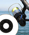 Heavy Duty Fishing Reel Ball Bearings 3X8X4 Mm Precision Stainless Steel upgrade for spinning reel with black bearing and fishing rod.