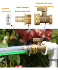 Premium Garden Hose Repair Kit With 3 Male And Female Brass Connectors Plus Stainless Steel Clamps And Gaskets For 5/8 Inch US Thread Hoses Fix Leaks Fast And Keep Your Seasonal Watering Game Strong. brass hose connector with clamp on garden hose