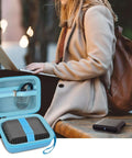 Lock And Load Your WiFi Six Router In This Knockout Travel Case To Safely Store Snagged Ethernet Cables Adapters And Tech Gear With Ridiculously Sturdy Road Trip Ready Design, open case showing gray router and cables.