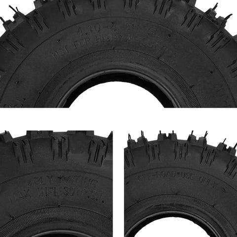 4.10-4 Tire And Inner Tube Replacement Set Two Pack For Go Karts Lawn Mowers Wheelbarrows Hand Trucks Dollies Small Tractors