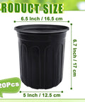 Value Pack Of 120 Pcs 1 Gallon Plastic Plant Nursery Pots With Drainage Holes Ideal For Seedlings Cuttings And Transplanting