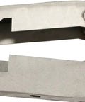 Jeep Wrangler YJ Rear Shackle Mount Frame Rust Repair Kit, Steel Pair viewed from above, designed for 1987-1995 models.