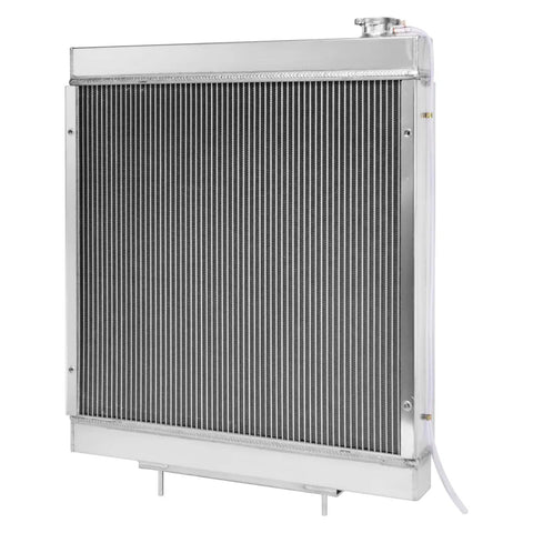 Top Shelf Four Row Aluminum Radiator For JLG Boom Lifts Scissor Lifts And Telehandlers Replacement Cooling Gear showing a 4-row design with aluminum fins.