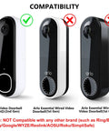 Anti Theft Doorbell Bracket For Arlo Video Doorbell 2K 2nd Gen, Easy No Drill Mount, Weatherproof Protection For Outdoor Or Indoor Use, Built In Anti Theft Screw For Extra Security, Ideal For Homes Apartments And Rentals compatibility guide