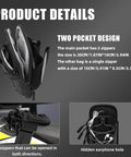 Universal Battery Frame Bag For Electric Dirt Bikes And Ebikes Grab And Go Storage Fits Yozma IN10 IN10 Pro Soleil01 Surron Light Bee S And X Ultra Bee E Ride Pro S SR Hyper Bee Talaria Sting MX3 MX4 MX5 Pro, two-pocket black nylon