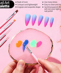 All-In-One Nail Art Kit With 15 Brushes, 5 Dotting Tools, Magnetic Nail Stands, Nail Holder And Palette Essential Nail Design Tools shown