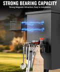 Magnetic Storage Bin for Grills and Pellet Smokers, Heavy Duty Magnetic Organizer That Snaps Right Onto The Grill Hopper, shown attached.