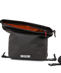 Dayliner Mini Roll Top Handlebar Bag 3 L Waterproof Commuter Sling With Shoulder Strap And Reflective Detail Recycled Ripstop open view