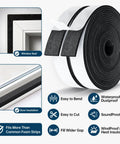 2 In X 1 8 Inch Thick Foam Weather Stripping Tape Single Sided Adhesive Seal featuring window seal and door insulation graphics.