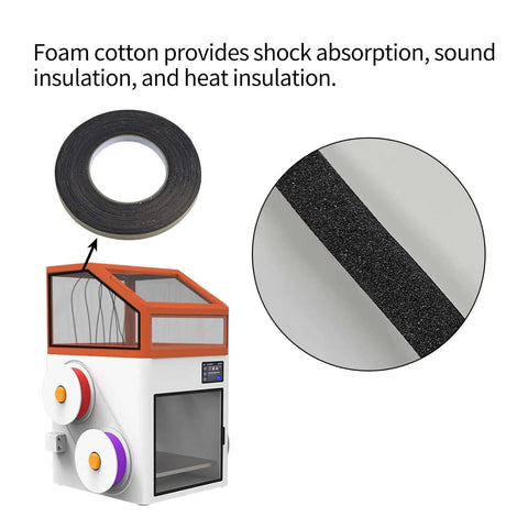 Foam seal detail and Upgraded Top Cover For Snapmaker U1 Printer With DIY Color Options And Pro Grade Style Optimized Enclosure