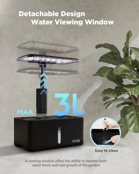 8 Pod Indoor Hydroponic Garden System With Quiet Automatic LED Grow Light, Height Adjustable Stand For Fast Germination And Fresh Herbs All Year, Easy Kitchen Garden Gift For Women Who Dig Green Thumbs