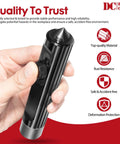 Front view of black handheld tubing deburring tool with knurled knob; for 3/16 to 1/2 in brake/fuel lines.