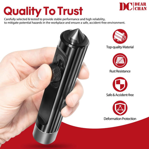 Front view of black handheld tubing deburring tool with knurled knob; for 3/16 to 1/2 in brake/fuel lines.