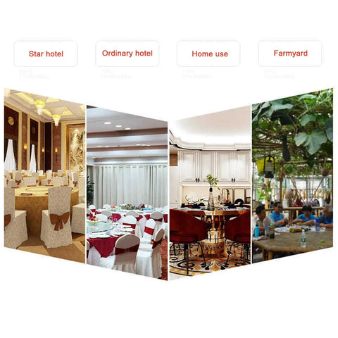 Transparent Glass Lazy Susan Turntable for Dining Tables and Kitchens in hotel, home, and farmyard settings.