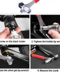 Bike Crank Removal Tool and Crank Puller for 20 Spline and Square Taper Cranks Universal Bottom Bracket Extractor shown in use