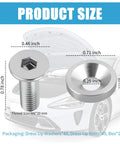 40Pc M6x20mm Engine Dress Up Kit With Spacer And Dress Up Bolts In Silver For Car Engine Bay Enhancement, size chart with bolt and washer