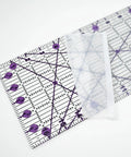 Pro Quilting Ruler Set For Patchwork And Sewing, Acrylic Templates, Precision Cutting Tools In Purple, Includes 4 Rulers shown