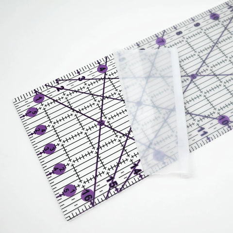 Pro Quilting Ruler Set For Patchwork And Sewing, Acrylic Templates, Precision Cutting Tools In Purple, Includes 4 Rulers shown