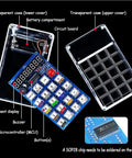 Hands On Soldering Practice Kit With 7 Digit LED Display Calculator And Resistor Decoder components diagram