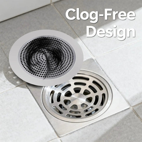 Straight Up Heavy Duty Stainless Steel Hair Catcher for Shower and Tub Drain with Thick Rubber Seal Non Slip Fit on drain.