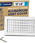 12 By 6 Inch Duct Opening Register Vent Cover With Adjustable Single Deflection Aluminum HVAC Grille For Ceiling Or Wall