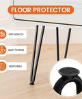 Hairpin Table Leg Set 20 Inch Solid Steel One Half Inch Thick With Rubber Floor Protectors For DIY Coffee Tables Benches Desks And Chairs Black 4 Pack