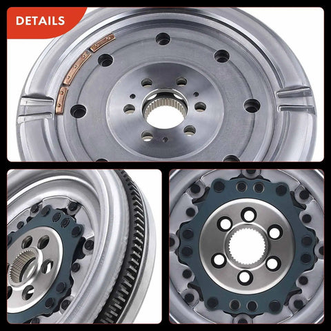 Stock Replacement Dual Mass Flywheel For Volkswagen Jetta Beetle 2005 Through 2007 1.9L Diesel Engine Auto Gearbox close-up view with mounting details.
