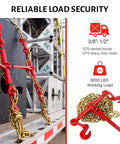 Two Pack Chain Binder For Three Eighths To One Half Inch Chains Beefy Heavy Duty Ratchet Binder With 9200 Lbs Safe Working Load