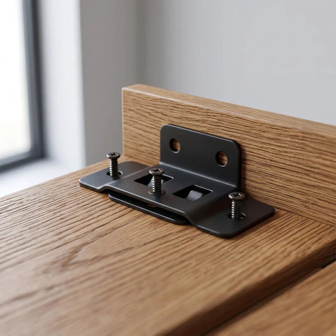 Beefed-Up 20 Pack Quick Fitting Furniture Joint Brackets for wood cabinets chairs tables heavy duty right angle L braces installed