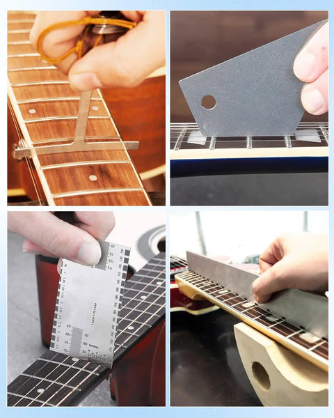 Upgrade Your Guitar Game With This Full 29 Piece Setup Kit Packed With A Sixteen Inch Fret Leveling Beam Notched Straight Edge