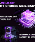 MEILICACY electronics with dual-axis Infineon chip and Manseki battery of Japan illustration