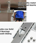 Heavy Duty Keyboard Shelf Slides For Under Desk Setup With Adjustable Height Bracket And Ball Bearing Extension Rails 35cm view