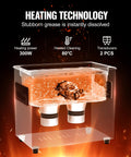 3 Liter Ultrasonic Cleaner Machine With Digital Screen And Integrated Heater, 40khz Straight Up Powerhouse That Scrubs Gunk Right Off, Squeaky Clean Setup For Rings Glasses Retainers with heated cleaning.
