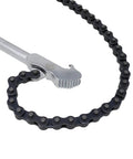 Heavy Duty 48 Inch Chain Wrench With Wide Jaw And Comfort Grip, Double Action Head for Irregular Automotive Parts, close-up view