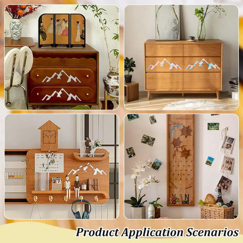 Slick Clear Acrylic Mountain Router Template For Precision Wood Inlay Projects Features Built Different Anti Scratch Layer showing various decor styles.