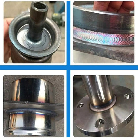 Slick Heavy Duty Welding Rotary Table With Adjustable Tilt Turntable Built Like A Tank For Pipe Fitting And Flange Work Smooth Operator Supports MIG TIG CO2 Processes Under 10 KG Load Quick Change Setup flange and pipe weld details with vibrant bead finish.