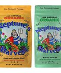 Crab And Lobster Shell Plant Food 5-3-0 With Kelp Meal 1-0-2 Dual Pack Organic Fertilizer For Lawn And Garden That Boosts Soil Health Root Strength Moisture Retention And Big Growth.