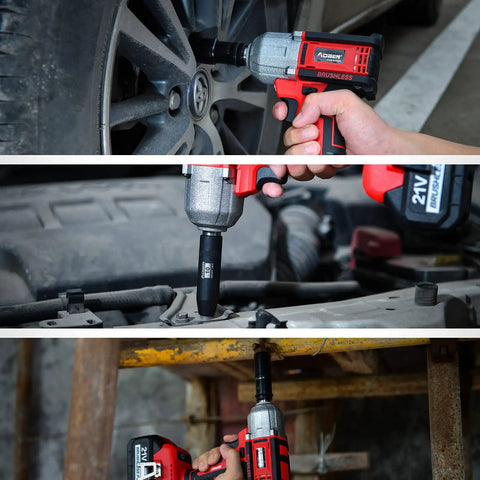 Beast 21V Cordless Impact Wrench With Brushless Motor Half Inch Drive in automotive and workshop use