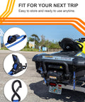 Retractable Ratchet Straps 1 Inch By 4 Foot Heavy Duty Boat Transom Tie Downs Pack Of 2 with 2400 lbs breaking strength on trailer