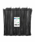 12 Inch Black Nylon Cable Ties 1000 Pack Heavy Duty 50 Lb Strength Wire Tie Wraps UV Resistant Outdoor Use Bundle