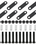 Tandem Trailer Axle Kit For Double Eye Leaf Spring Shackles And Shackle Straps Heavy Duty 12 Bolt And Nut Set laid out