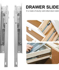 Two pack undermount drawer slides with soft close damping for no slam quiet smooth glide cabinet rails ideal for kitchen drawers