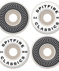 Classic Series 54mm 99A High Performance Skateboard Wheels Set Of 4 Hand Poured Made In USA with spiral design