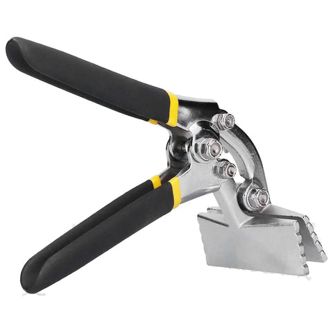 Sheet Metal Flanging Pliers Flat Nose Crimping Forceps Hand Seamer With Curved Handle Compound Leverage Built For Tight Spots And Precise Bending