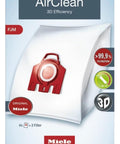 HyClean Air FJM Vacuum Bags for Miele Complete C1 Compact C1 C2 S6 S4 Cleaners, Pack of 4 Bags & 2 Filters with AirClean 3D Efficiency