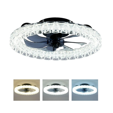 Neojoyoenix Light Fixture, Galaxy Ceiling Fans with Kit, LED Light Source rotating in sleek black design with dimmable LED lighting.
