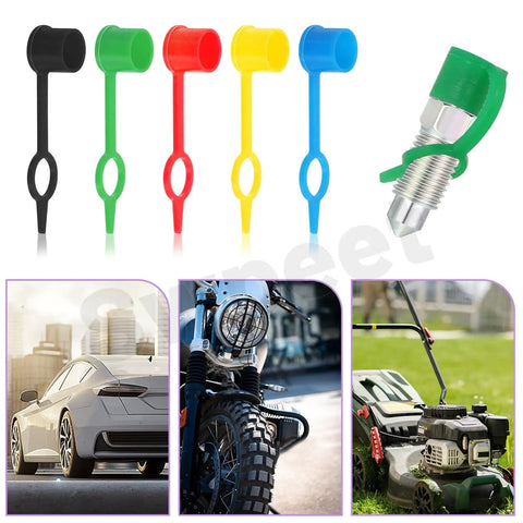 250 Piece Five Color Plastic Grease Fitting Cap Set, 7mm Caps Dust Covers for Zerk Fittings, Brake Bleeder Screw Caps