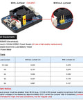 Dual PD Power Supply Module With Cooling Fan 9 To 24V To 5V 5A Step Down Converter Expansion Board for Raspberry Pi 5 USB C PD Input featuring jumper configuration options and test data comparison table.