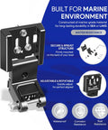 Sturdy Transducer Bracket Transom Mount Hardware Kit For Black Skimmer Transducer showing adjustable, secure marine-grade material construction.